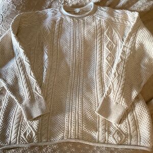Jcrew Crewcuts beige cotton cable knit size 14 sweater